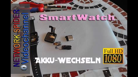 smartwatch akku wechseln|Smartwatch öffnen und Akku Batterie wechseln .